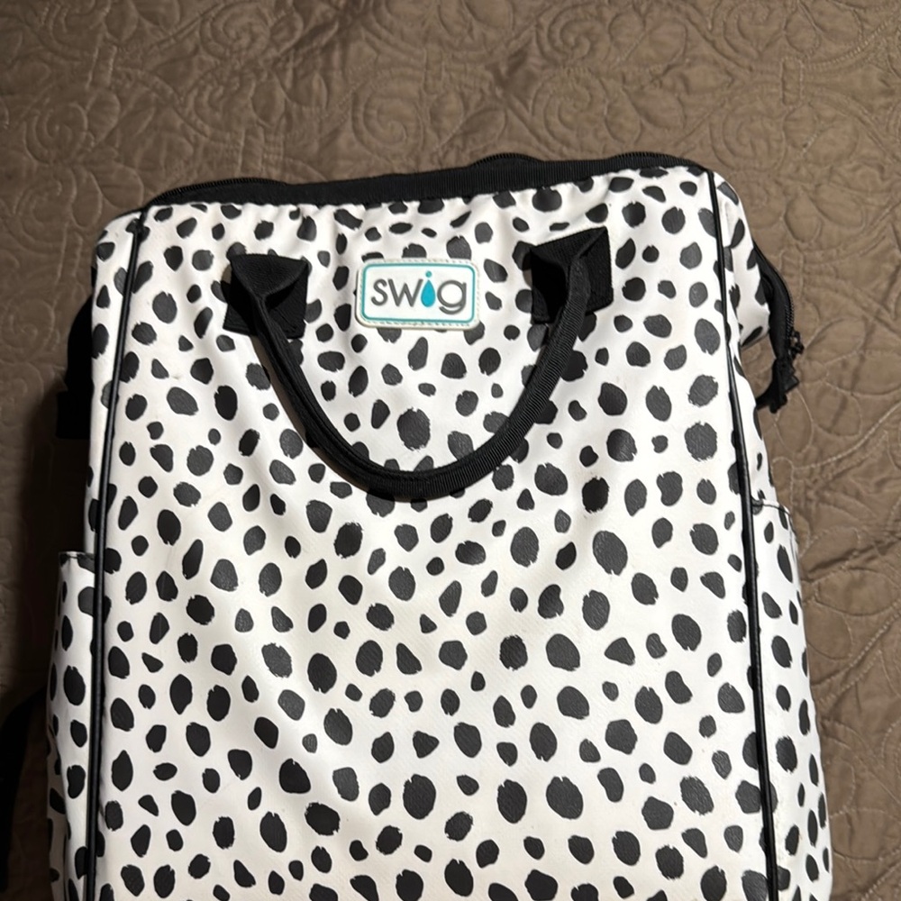 Swig backpack cooler… Black and White Dalmatian Print Backpack..